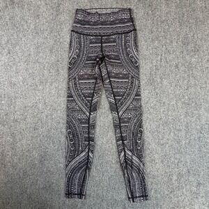 Lululemon Wunder Under High-Rise Tights 28 Black White Paisley Print Size 6